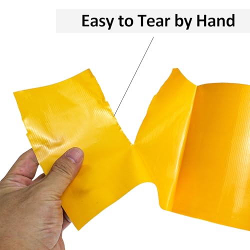 Image of BOMEI PACK 6inch Wide Yellow Duct Tape, Heavy Duty Strong Waterproof Industrial Color Duct Tape 9.0mil x 6inch x 60yds for Crafts, Home Improvement, Repairs, & Projects