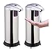 Produktbild Relaxdays 2 x Seifenspender automatisch, berührungslos, Handseifenspender mit Sensor, Bad, Küche, Edelstahl, 250 ml, Silber