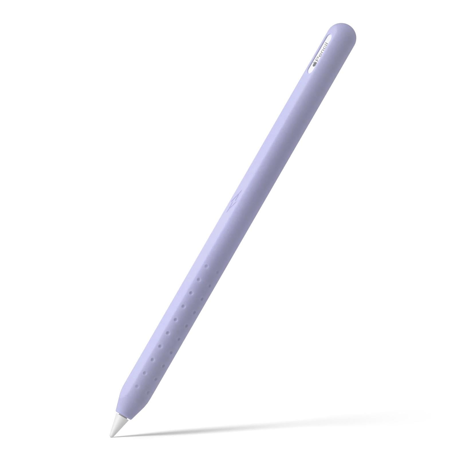 Oboe Silicone Cover Pencil Case Dotted Design Sleeve Compatible with Apple Pencil 2nd Gen/Apple Pencil Pro for iPad Pro 11/12.9 inch Skin (B-Lavender Grey) [Stylus Pencil is NOT Included]-image-39