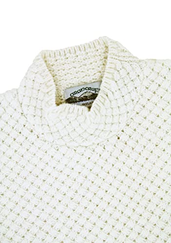 Aran Crafts Women's Soft Trellis Design Sweater, 100% Super Soft Merino Wool, Authentic & Traditional, Classic Fisherman Sweater-Style Knit, Made In Ireland, Cr5140-Xl-Nat Natural #TOP2