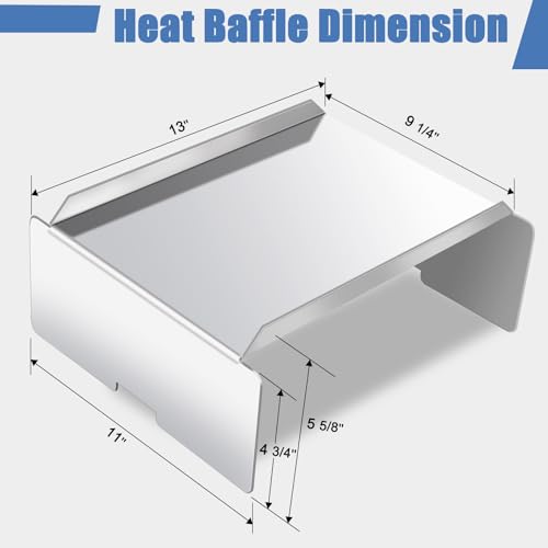 BCA012 Heat Deflector Replacement for Pit Boss Austin XL Traegerustrial Air Gap Mod Flame Tamer