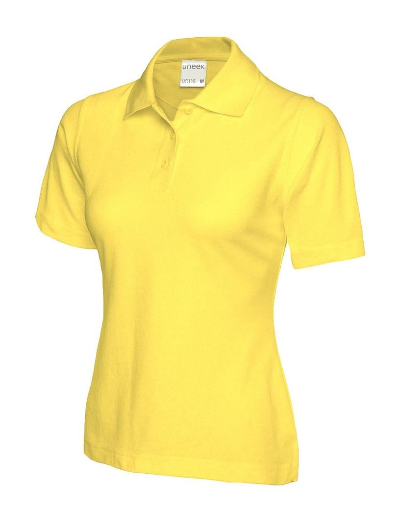 Uneek Clothing Women's Yellow Uc115 - 2XL - 180Gsm Polo Shirt
