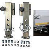 2X Stütze Abstellstütze Stützfuß Heckstütze Anhänger klappbar 35-55cm Schwenkstütze & Befestignungsmaterial