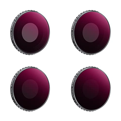 K&F Concept Osmo Action 3 ND/PL Filters Kit-4 Pack, ND8&PL ND16&PL ND32&PL ND64&PL Circular Polarizing & Neutral Density Effect 2-in-1 Filter Compatible with DJI Osmo Action 3