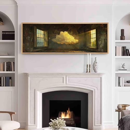Toile d'art nuage panoramique XINBAO 50x150cm sans cadre pour decoration murale - 4