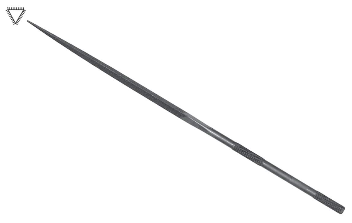 Grobet Swiss Pattern Needle Files – Box Of 12, 7-3/4" Barrette Cut, 00 Cut (Fine)