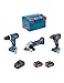Produktbild BOSCH Kit GSB 18V-60C + GDX 18V-200C + GWS 18-125V-LI (2 x 5,0Ah + GAL1880CV + L-Boxx 238)