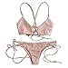 Yesiyan Women's Sexy Two Pieces Bikini Swimsuit Swimwear Bathing Suits Pink (S)