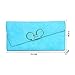 Produktbild Fashion Hot Hit-Frauen-Mappe Damen-Lange Swash-Deckel-Karikatur-Kopf-Geldbeutel schlankes Mobiltelefon Münzfach Mappen-Kupplungs-Mappe Schöne Dame Geldbeutel (Color : Sky Blue)