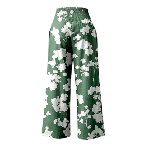 Women's Casual Wide Leg Pants High Waist Flowy Palazzo Trousers Summer Boho Beach Comfortable Loose Fit Trendy2