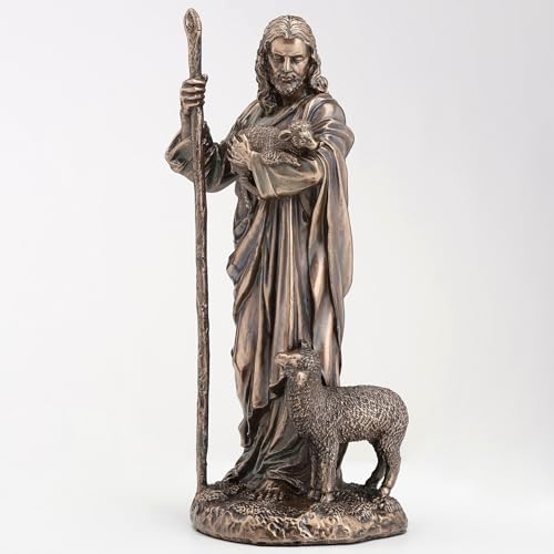 Escultura Religiosa Jesus the Good Shepherd 6.25 in miniatura 2