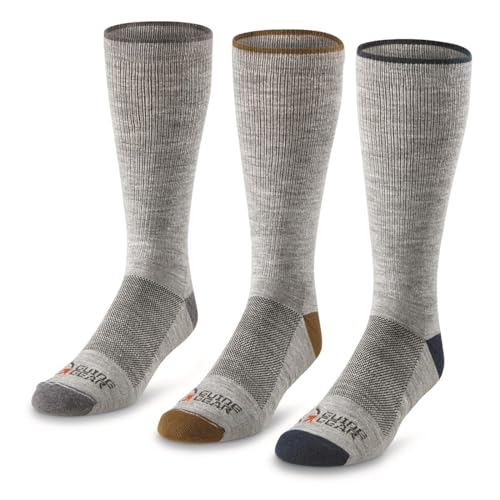 Guide Gear Lightweight Boot Socks, Merino Wool Socks, Hiking Socks, 3 Pairs2