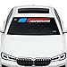 2pcs M Performance 2018 Front Rear Windshield Window Banner Vinyl Decal Stickers for BMW F10 F30 E90 E60 E39 E36 E30 X1 X3 X5 X6 Z4 M3 M4 M5 (White)