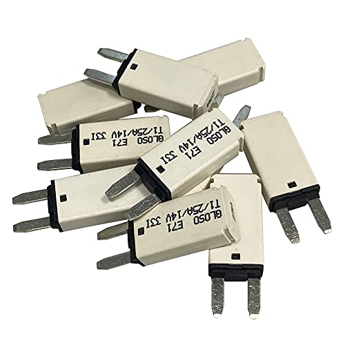 Jamgoer Dc 10 Pcs 25 Amp Auto-Reset Atm Mini Circuit Breaker （10A-30A）Blade Fuses Assortment Kit For Boat Marine Rv Yacht Battery Trailer Bus Truck #TOP6