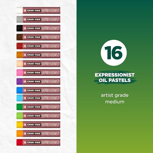 SAKURA Cray-Pas Expressionist Oil Pastels 16/Pkg-Assorted Colors, Other, Multicoloured