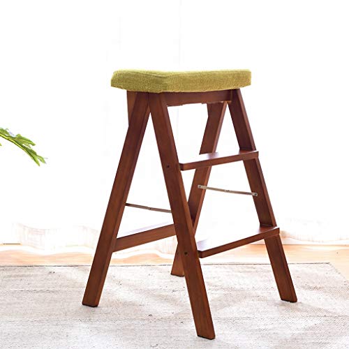 Chaise de bureau d'ordinateur escabeau pliant et tabouret de bar en bois - 4