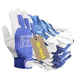 norskog BOG - 120 Paar - Leder Handschuhe Arbeitshandschuhe Ziegenleder; für LKW-Fahrer, Lagerhaus, Gartenarbeit, Landwirtschaft, Heimwerkerarbeiten Bauberufe; Maschinenführer - Gr. 6