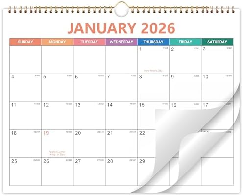 2026 Calendar - 2026 Wall Calendar from January to December 2026, Calendars with Premium Paper, Spiral Bound, 14.5'' x 11.5''