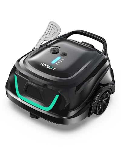 WYBOT Cordless Robotic Pool Cleaner, Automatic Pool Vacuum with 120 Mins, Double Filters, LED...