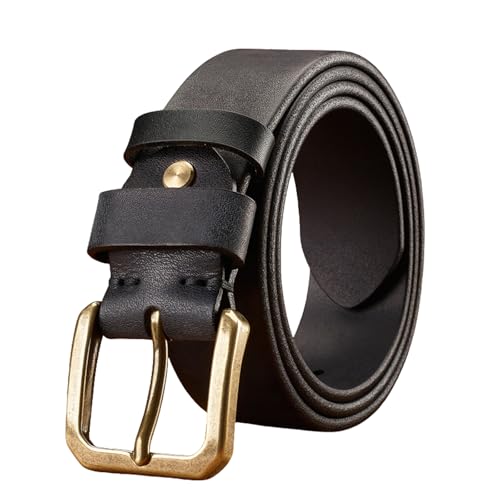 Mens Belts 100% Leather Soft Top Grain Cowhide Classic Designs Buckle Suit Belts for Men