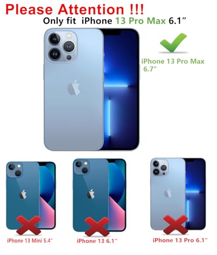 Image of SunStory Compatible with iPhone 13 Pro Max Case with HD Screen Protector, 3-Layer Heavy Duty Full-Body Cover,3 in 1 Hybrid Protective Case for iPhone 13 Pro Max 6.7 inch,Blue