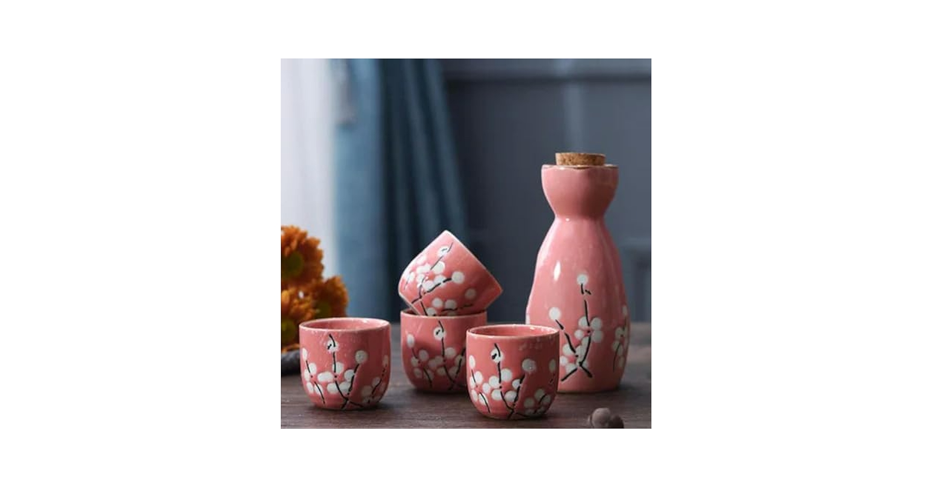 Amazon.co.jp: 酒器 セット1ポット4カップセラミックワイン