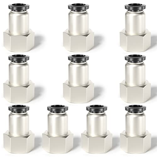 Conector PCF-1/4-N2 TAILONZ de rosca hembra NPT de 1/4 y tubo OD en pack de 10 unidades 8
