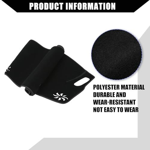 Hihaha Dash Cover for Audi Q7 2017-2020 / Center Console Dashboard Cover/Non-Slip/Polyester / 1 Pcs Black by Hihaha - Image 6