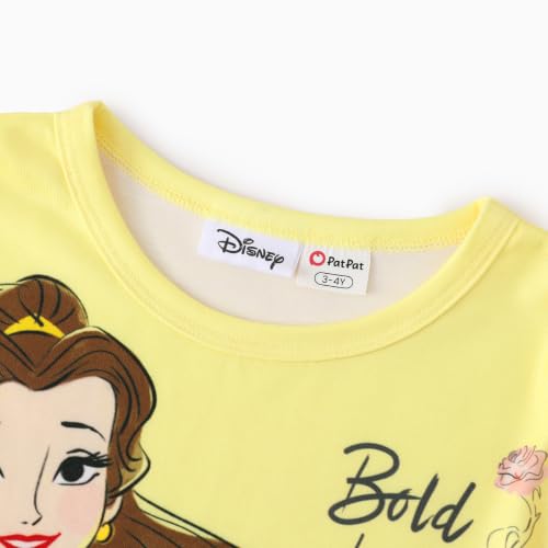 Image of Disney Frozen Princess Minnie Stitch Girl Clothes Long Sleeve Knot Front Sweatshirt Flare Pants Fall 2 Piece Outfit 2-9Y