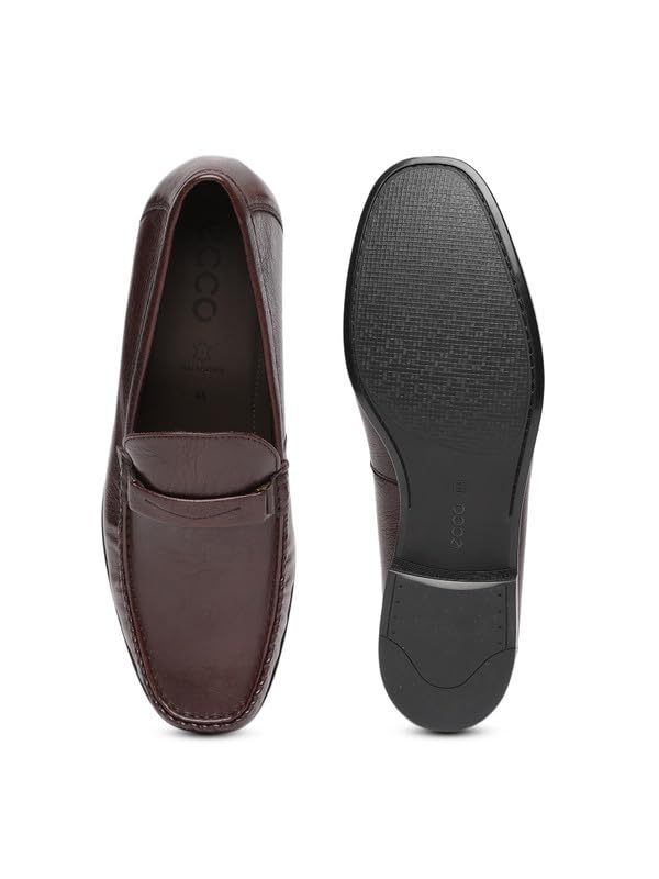 Image of ECCO Dress Moc Brown Men Moccasin