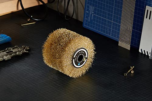 Fartools 110885 Bürste mit Messingdraht, 0,3 mm, Ø 120 mm, L 100 mm, kompatibel mit Renovierer REX120, REX200 und REX-H200 zum Abbeizen/Entgraten