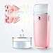 Produktbild LTLGHY Gesichtsdampfer Gesichtssauna, Nano Ionic Gesichtsdampfer Warmer Nebel Gesicht Dampf Gesicht Handlicher Sauna SPA Gesichts-Befeuchter Sprühgerät,Rosa