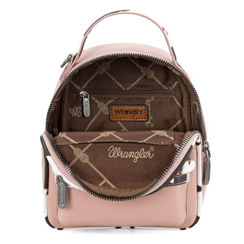 Image of Montana West Wrangler Mini Backpack Cute Cow Print Backpack Purse for Girls and Women, Pink WG102-8600PK