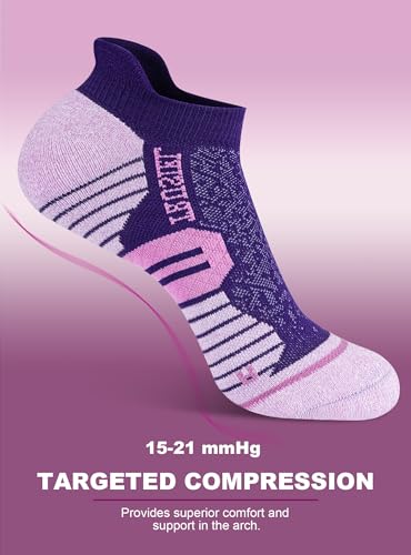 Image of Trusiel Women Ankle Compression Athletic Running Socks No Show Low Cut 5 Pairs