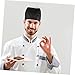 GLSTOY Fashionable Chef Hat with Ribbon Unisex Turban for Culinary Professionals Comfortable Black Server Headwear for Men and Women
