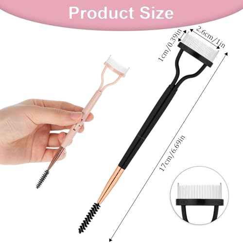 3PCS Eyelash Comb Separator, Foldable Lash Separator Tool with Spoolie Mascara Brushes Definer Lash Comb for Combing and Separating Lashes(3Colors) - Thumbnail 7