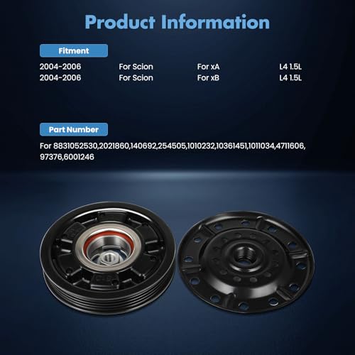 Image of ECCPP AC Clutch Fit for Scion xA xB 1.5L 2004 2005 2006