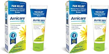 Boiron Arnicare Gel for Soothing Relief of Joint Pain, Muscle Pain, Muscle Soreness, and Swelling from Bruises or Injury - Non-Greasy and Fragrance-Free - 2.6 oz (Pack of 2)