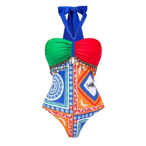 Image of AARAM Stylish Premium Women's One Piece Swimsuit with Cover Ups Wrap Skirt Sarong Retro Floral Print Monokini Tummy Control Swimwear, Printed Swimming Costume for Women Beach Wear