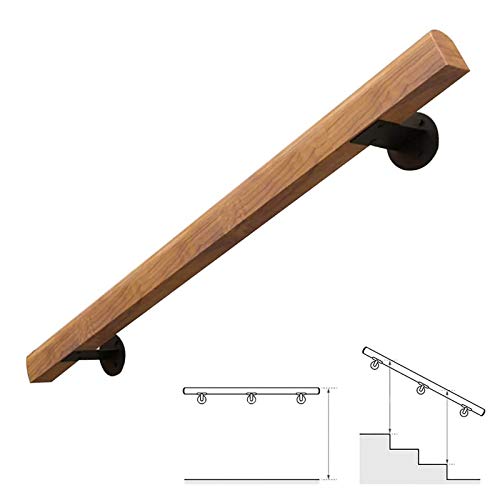 (1ft-20ft) Mains Courantes Antidérapantes - Kit Complet. Rampe D'escalier En Bois Naturel, Garde-corps Pour Personnes Âgées Barre De Couloir De Rail De Soutien De Main De Sécurité ( Size : 3ft/90cm )