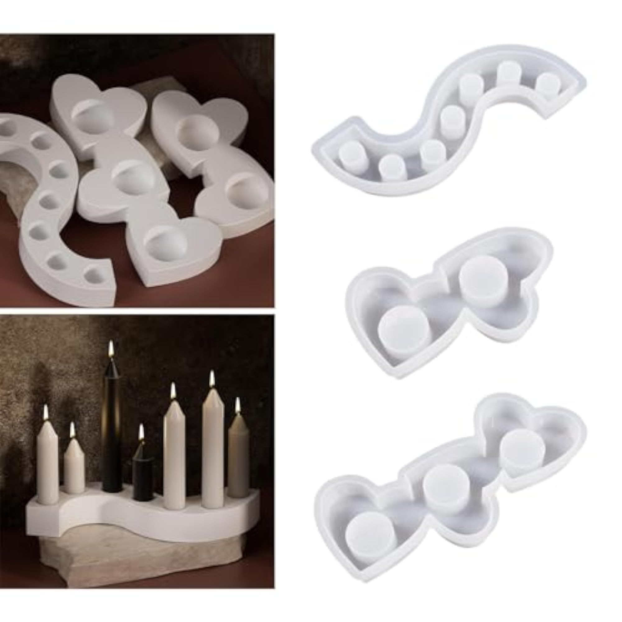 Epoxy Candlestick Mould Candle Stand Creative Tool Style A
