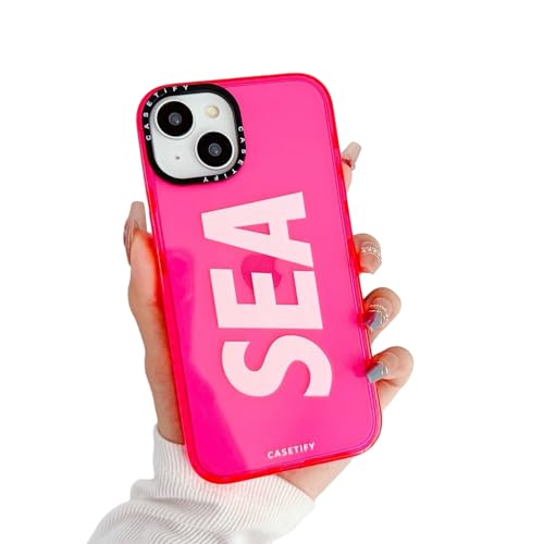 Image of SBMS Silicone Case for iPhone 14 6.1-Inch /iPhone 13 6.1-Inch, Silky-Soft Touch Full-Body Protective Phone Case, Shockproof Cover with Microfiber Lining (Sea Pink)