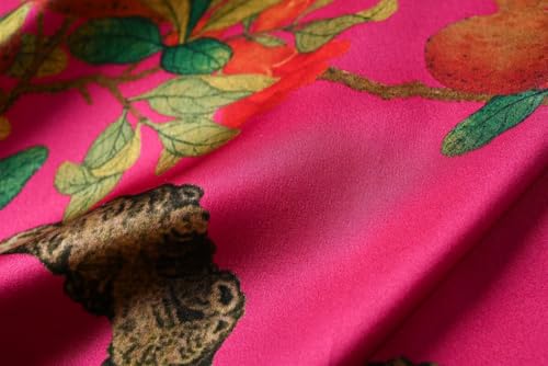 Image of Women's Silk Kimono Robe Short Bathrobe Nightgown 100% Mulberry Silk for Women - Classic Floral Pattern