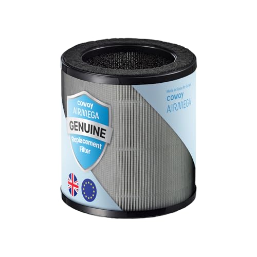 COWAY AIRMEGA 50 Air Purifier for Home (White) – Small Air Purifier for Allergies, Asthma, Bushfire Smoke, Dust & Pets – Ultra-Quiet Sleep Mode & Smart Auto Mode, Covers 31m² (Replacement Filter)