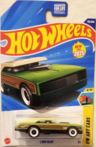 Auto Hot Wheels Long Bloc Die-Cast Verde 1:64 miniatura 1