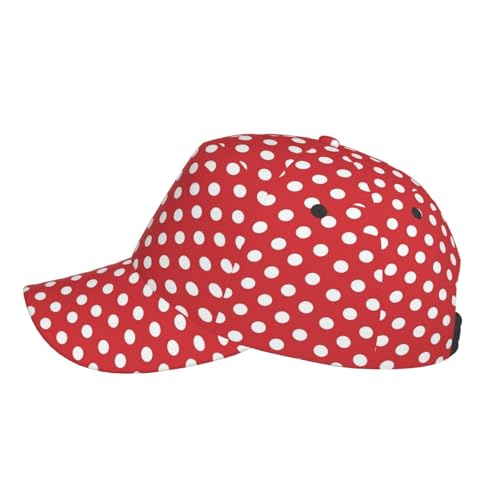 Gorra de béisbol con patrón de lunares para hombres y mujeres miniatura 5