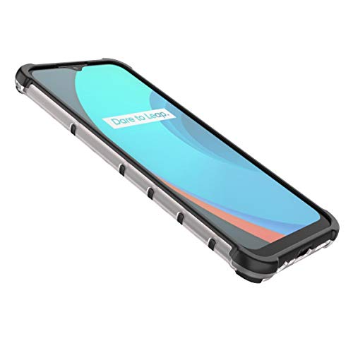 Image of Glasgow Back Case Cover Compatible with Realme C11 (Honeycomb Pattern) - Black