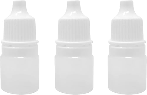 Honbay 30 botellas de plástico vacías exprimibles con gotero de 0.1 fl oz, contenedores portátiles con gotero líquido para ojos con tapa de rosca y