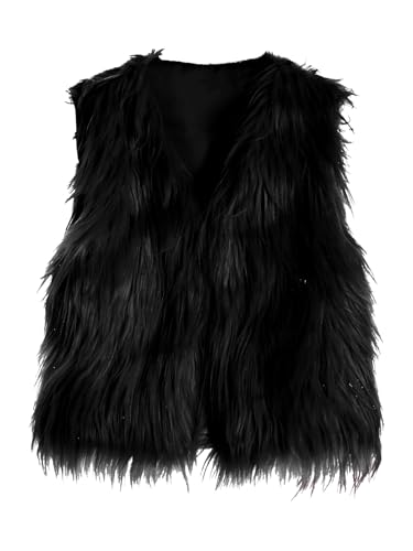 Kids Girls V Neck Sleeveless Waistcoat Vest Warm Waistcoat Tops Causal Outerwear Vests3