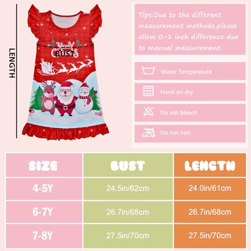 Image of Girls Nightgowns Unicorn Sleepwear Night Sleep Dress Pajamas Little Kids Toddler Soft Nightgown